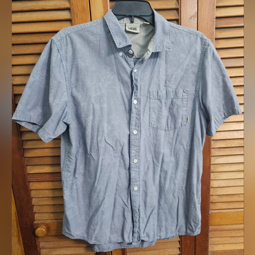 Vintage Vans Men’s Short Sleeve Button Down Shirt Size Medium